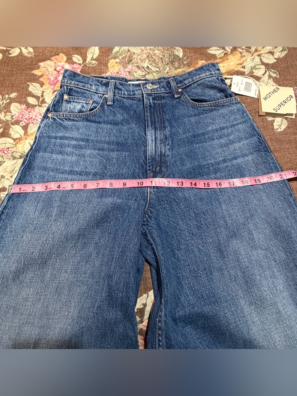 MOTHER The Headiner Sneak High Rise Wide Leg Jeans in Green Thumb - Picture 8 of 8